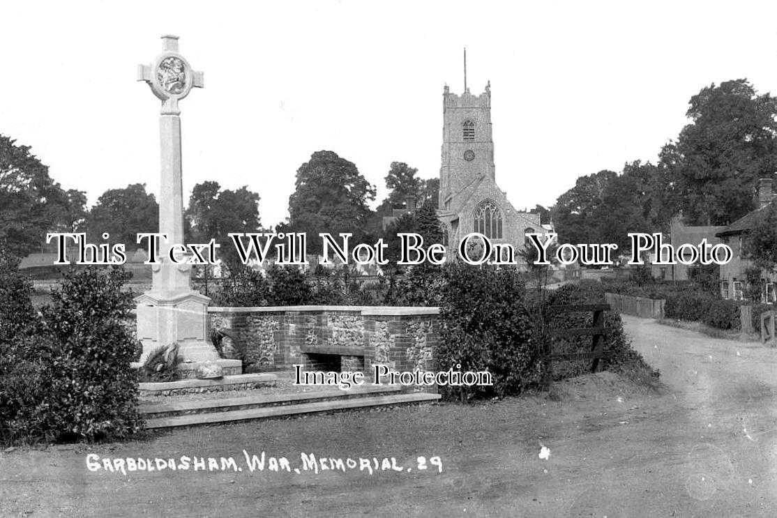 NF 1495 - Garboldisham War Memorial, Norfolk c1920