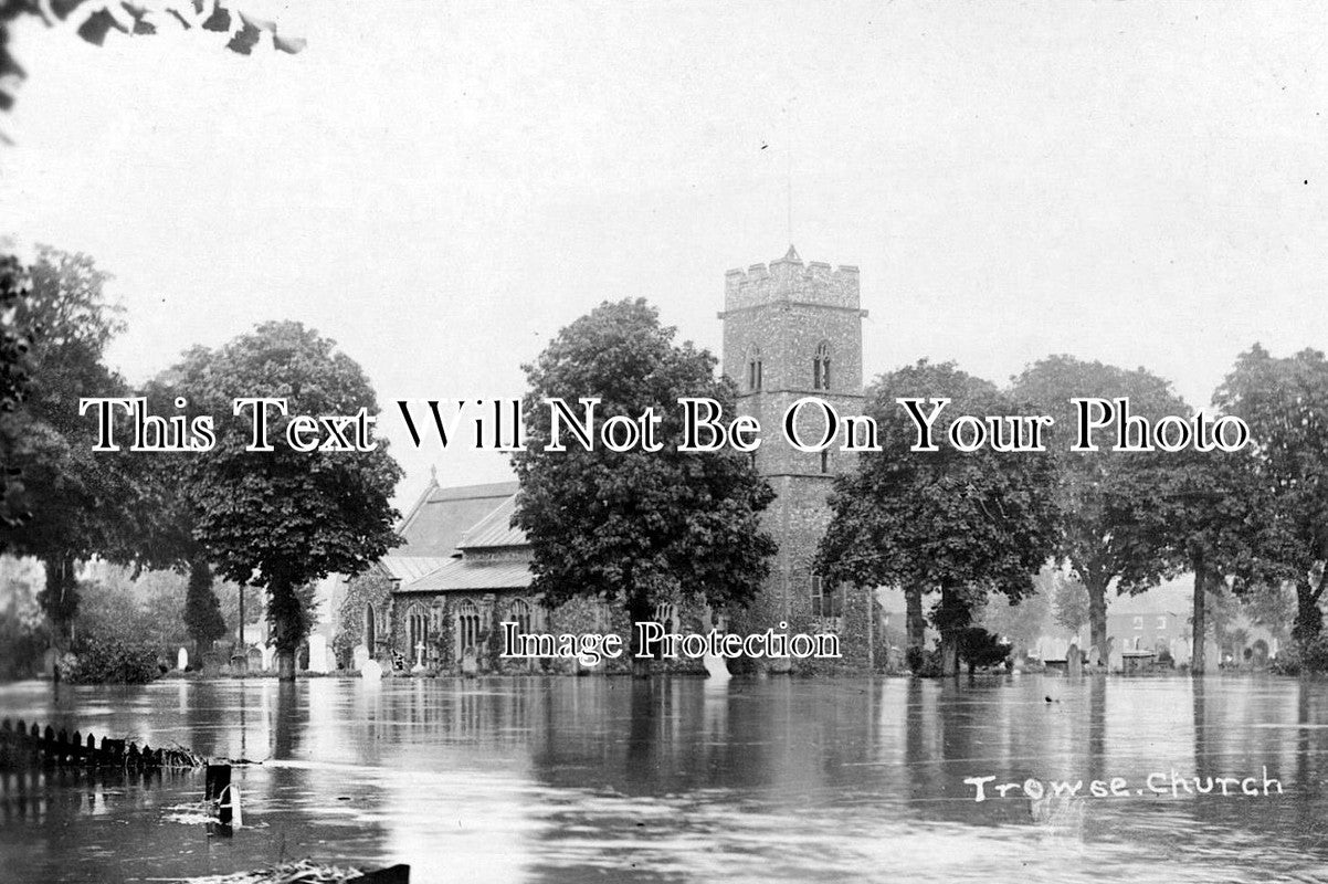 NF 166 - Trowse Church, Norwich Floods, Norfolk 1912