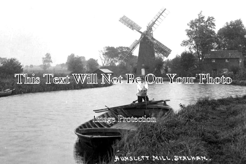 NF 1716 - Hunslett Windmill Mill, Stalham, Norfolk c1912