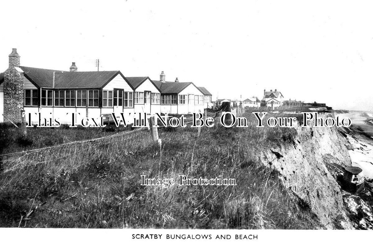 NF 1820 - Scratby Bungalows & Beach, Norfolk
