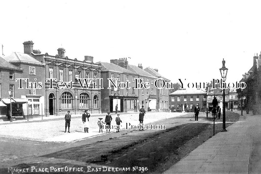 NF 1878 - East Dereham Market Place & Post Office, Norfolk