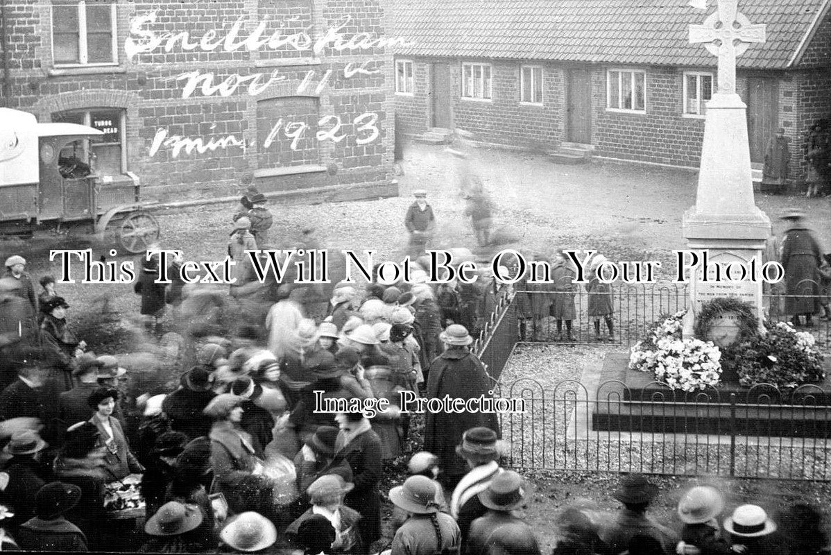 NF 1897 - Snettisham War Memorial Unveiling Ceremony, Norfolk 1923