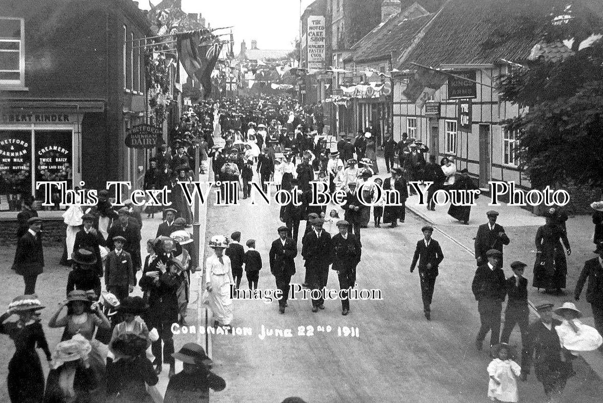 NF 1926 - Thetford Coronation Procession, Norfolk 1911
