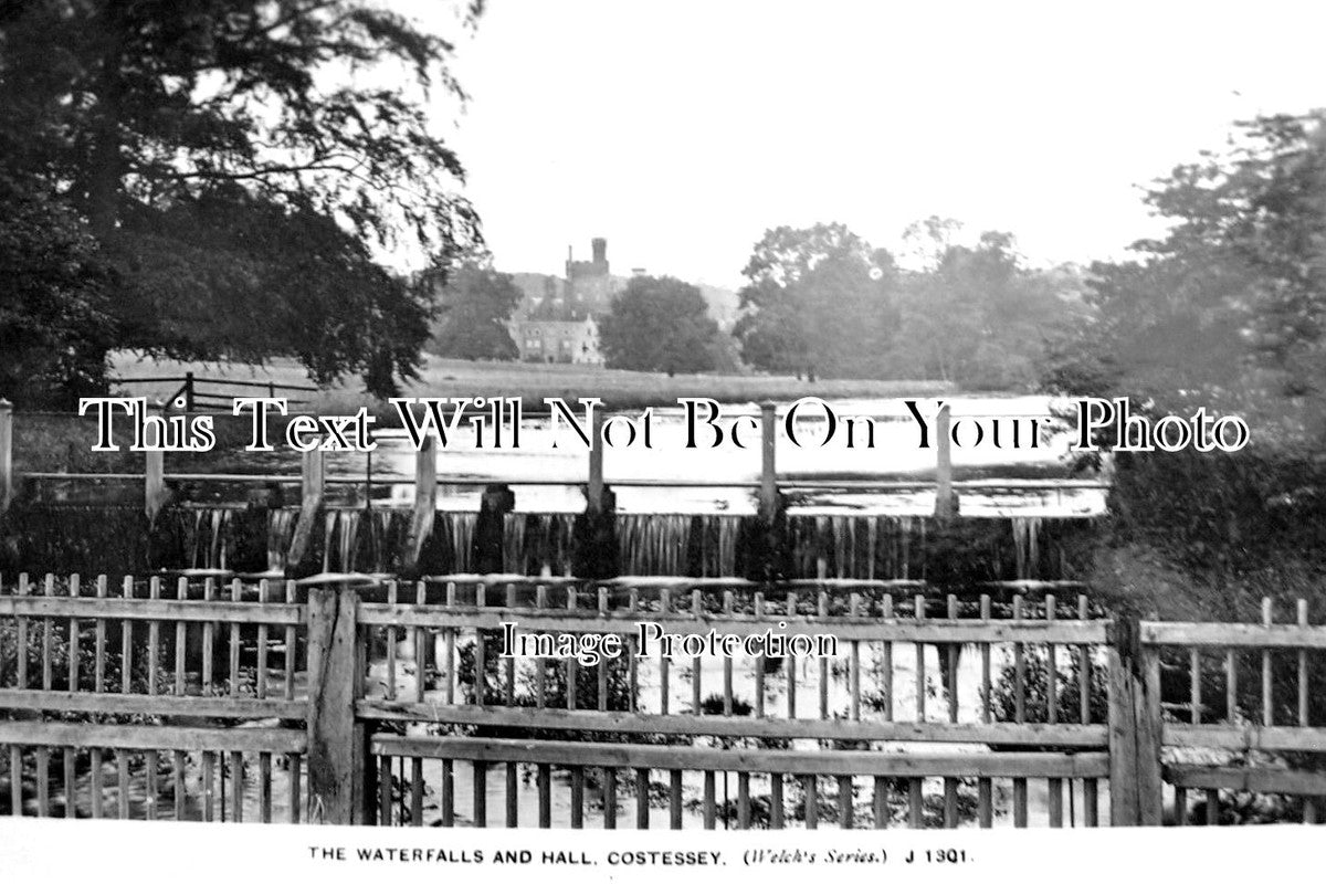 NF 1927 - The Waterfalls At Costessey Hall, Norwich, Norfolk