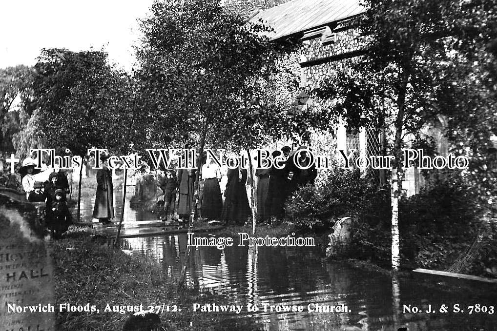 NF 1967 - Norwich Floods, Pathway To Trowse Church, Norfolk 1912
