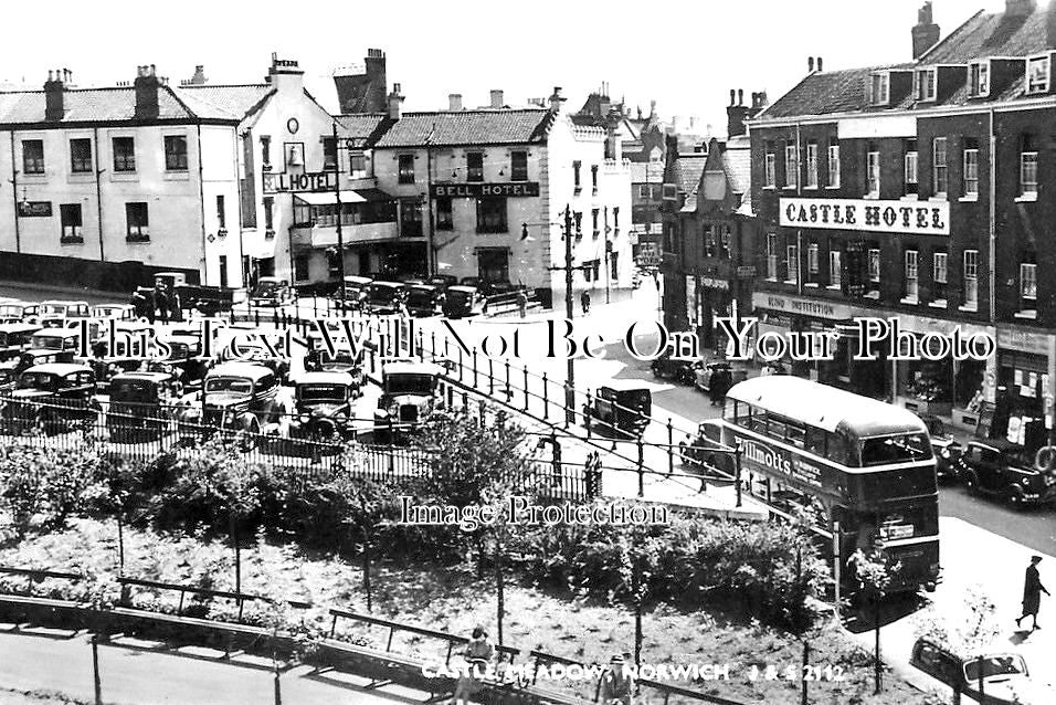 NF 1968 - Castle Meadow & Castle Hotel, Norwich, Norfolk