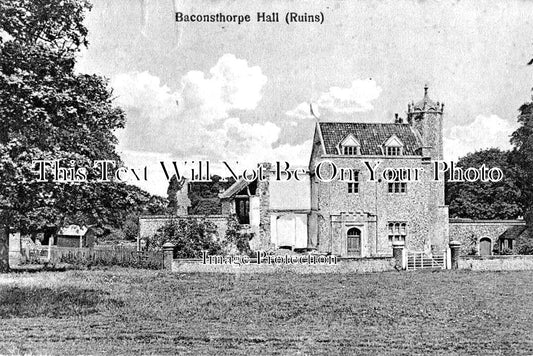 NF 2032 - Baconsthope Hall Ruins, Norfolk c1932