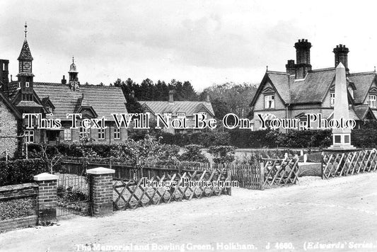 NF 2060 - War Memorial & Bowling Green, Holkham, Norfolk