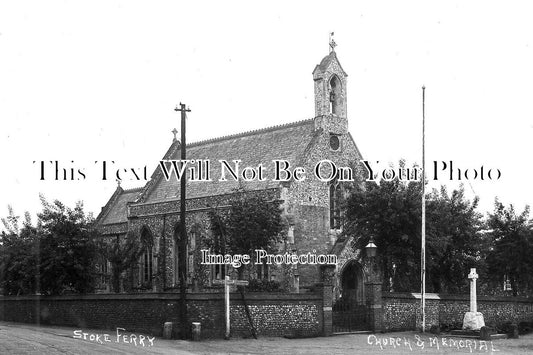 NF 2120 - Stoke Ferry Church & War Memorial, Norfolk