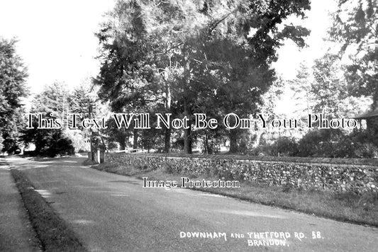 NF 2195 - Downham & Thetford Road, Brandon, Norfolk c1925