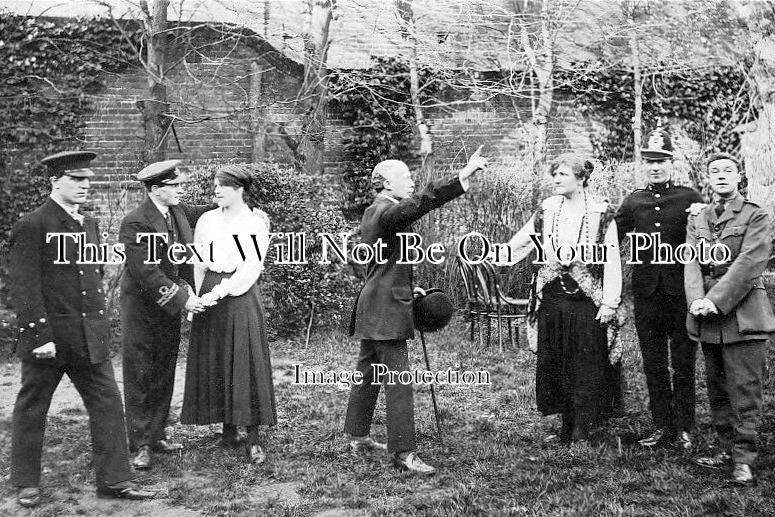NF 2223 - Reepham War Wounded Performing A Play, Norfolk