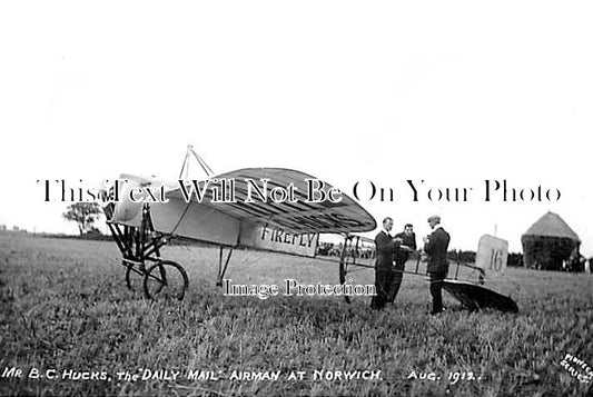 NF 2235 - Mr B C Hucks, Daily Mail Airman At Norwich, Norfolk 1912