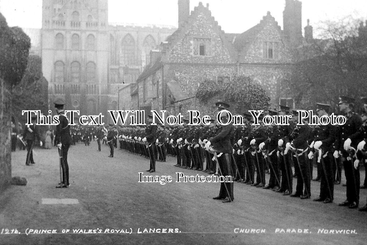 NF 2249 - Prince Of Wales Royal Lancers, Church Parade, Norwich