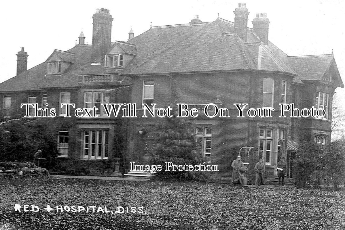 NF 2268 - Red Cross Hospital, Diss, Norfolk c1915 WW1