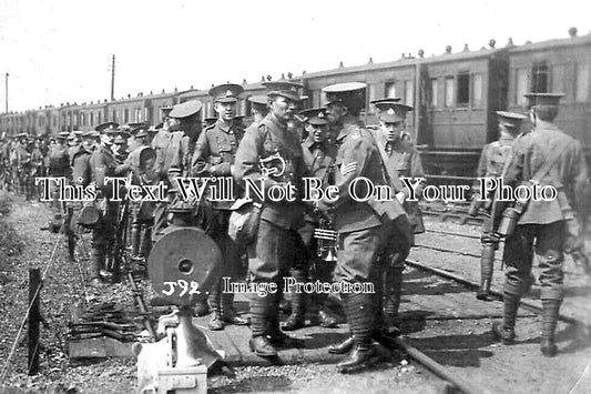 NF 2273 - Suffolk Regiment, Wells Next The Sea Railway Station, Norfolk c1915