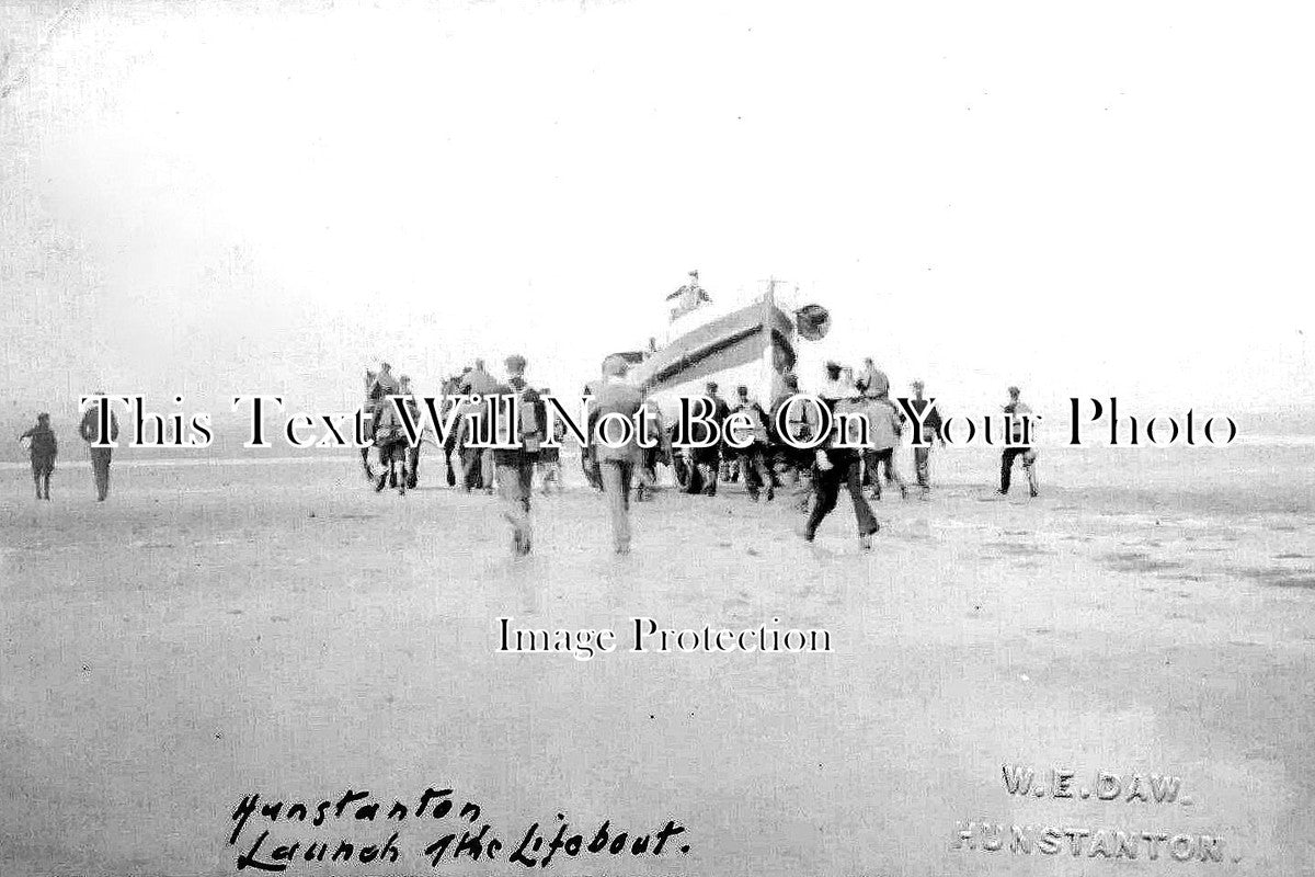 NF 2292 - Hunstanton Lifeboat Launch, Norfolk c1906