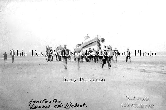 NF 2292 - Hunstanton Lifeboat Launch, Norfolk c1906