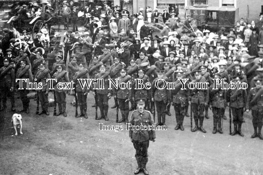 NF 2322 - Norfolk Regiment In Market Street Place c1914