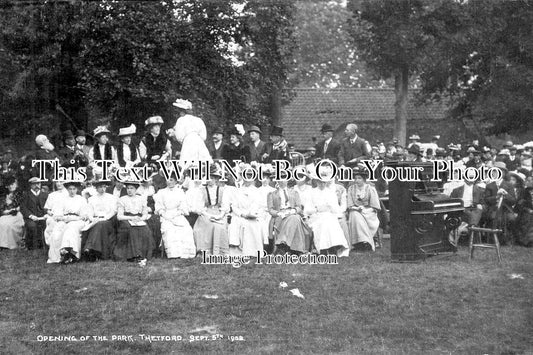 NF 2344 - Opening Of Thetford Park, Norfolk 1908