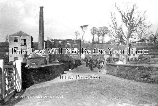 NF 2356 - Ruins Of Lakenham Mills After The Fire, Norwich, Norfolk
