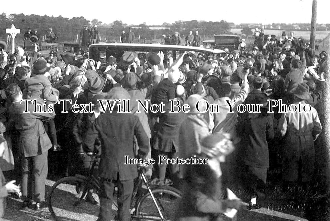 NF 2376 - King George V Queen Mary Royal Visit, Mile Cross, Norwich c1935