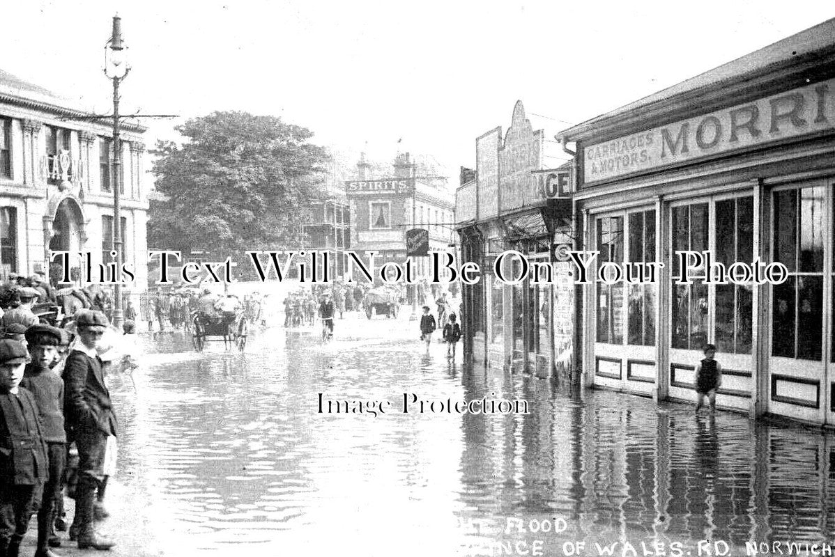 NF 2466 - The Norwich Flood, Prince Of Wales Road, Norfolk 1912