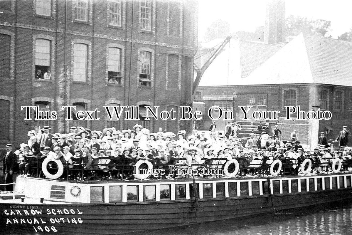 NF 2472 - Carrow School Annual Outing, Jenny Lind, Norwich, Norfolk 1908