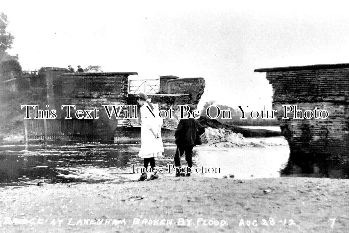 NF 2521 - Bridge At Lakenham Broken By Flood, Norfolk 1912