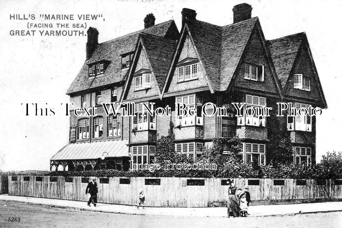 NF 2546 - Hills Marine View Boarding Establishment, Great Yarmouth 1909