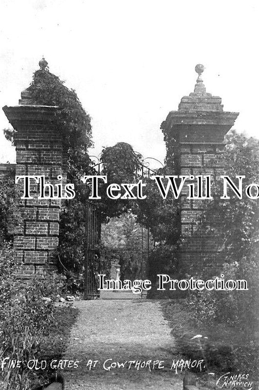 NF 2613 - Old Gates At Gowthorpe Manor, Norfolk