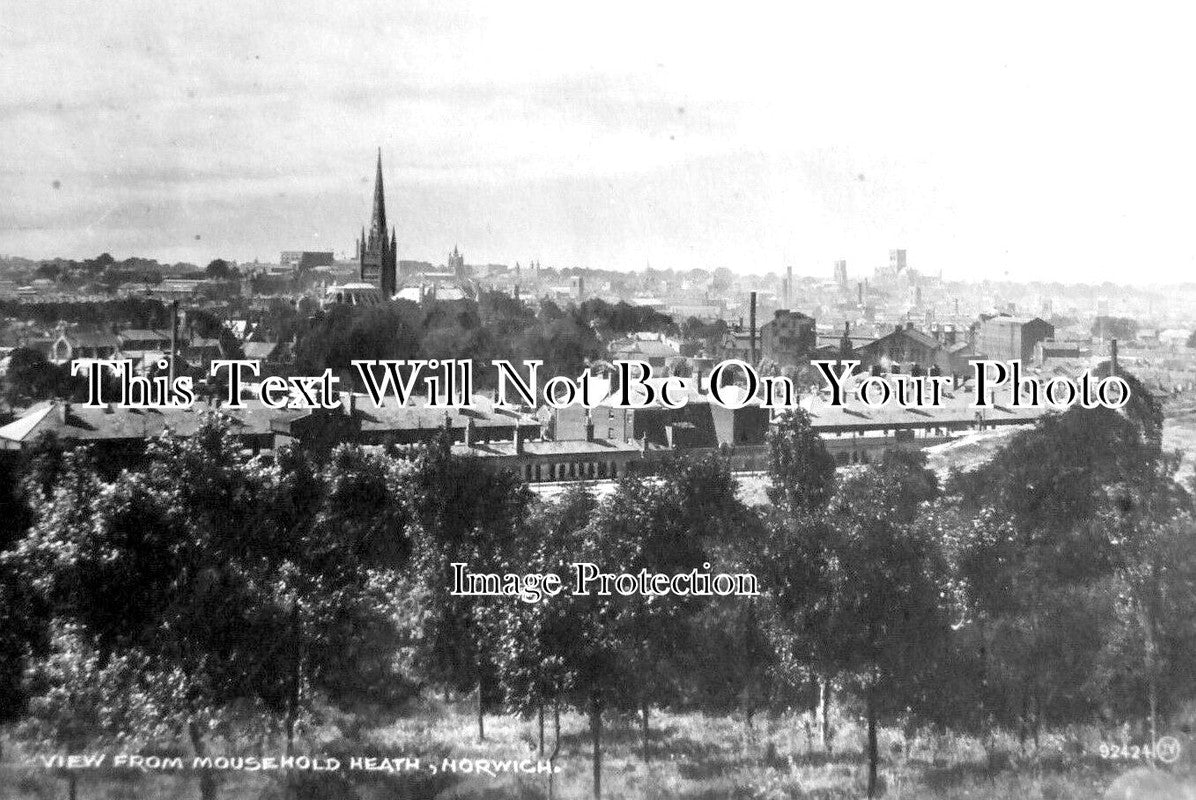 NF 2723 - View From Mousehold Heath, Norwich, Norfolk c1928
