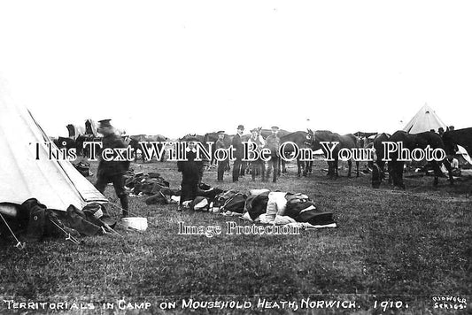 NF 2737 - Territorials In Camp, Mousehold Heath, Norwich, Norfolk 1910