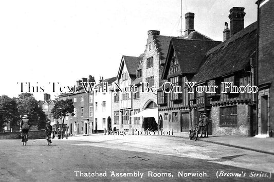 NF 2760 - Thatched Assembly Rooms, Norwich, Norfolk c1916