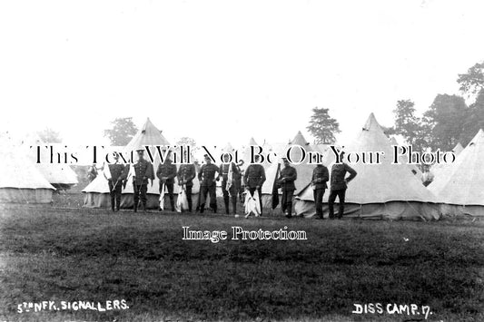 NF 2797 - 5th Norfolk Regiment Signallers, Diss Military Camp, Norfolk 1917 WW1