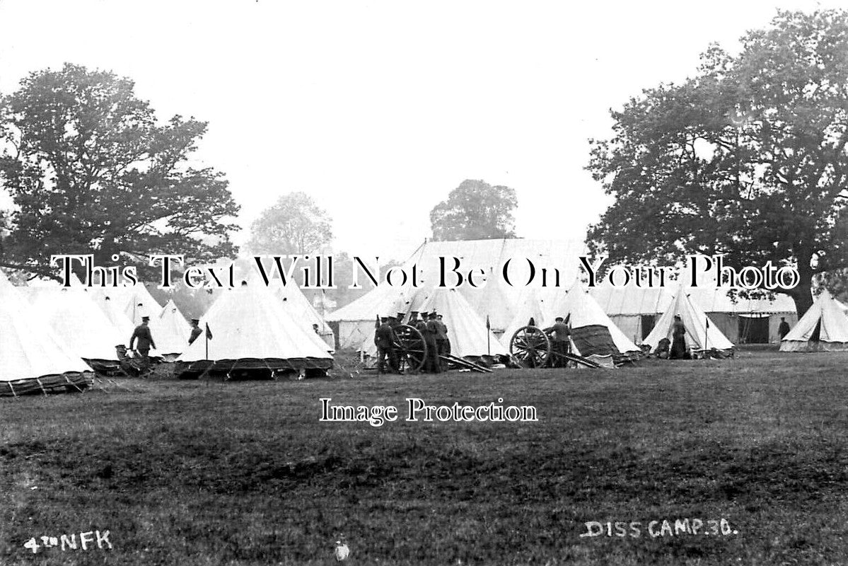 NF 2815 - 4th Norfolk Regiment, Diss Military Camp, Norfolk c1914 WW1