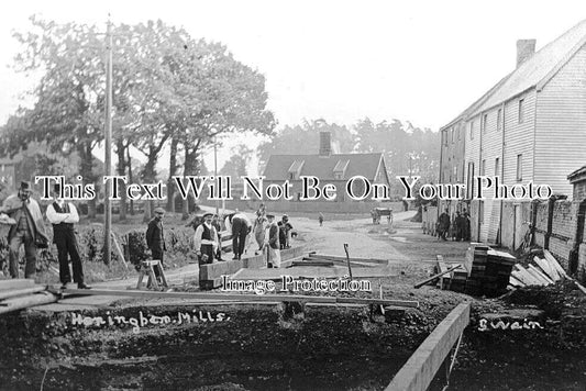 NF 2837 - Heringborn Mill After Floods, Norwich, Norfolk c1912