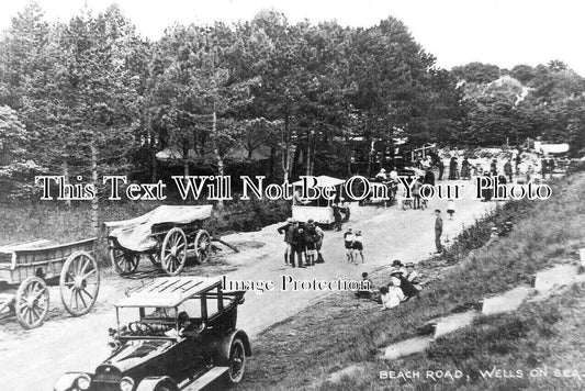NF 2862 - Beach Road, Wells On Sea, Norfolk c1920