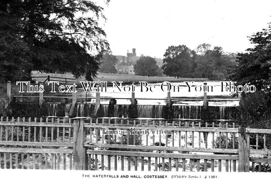 NF 2871 - The Waterfalls & Hall, Costessey, Norfolk c1916