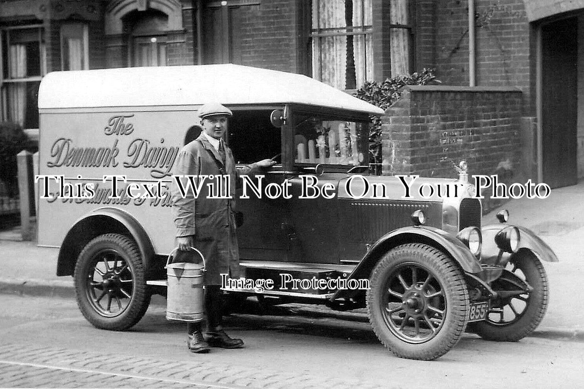 NF 2876 - Denmark Dairy Delivery Van, Norwich, Norfolk c1920