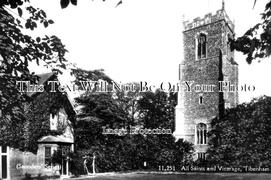 NF 2957 - All Saints Church & Vicarage, Tibenham, Norfolk