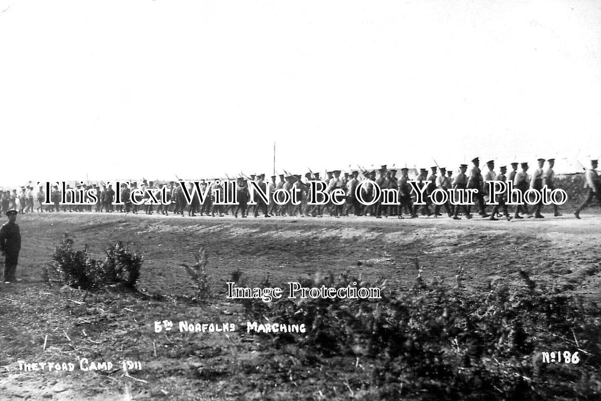 NF 3003 - 5th Norfolk Regiment, Thetford Military Camp, Norfolk 1911