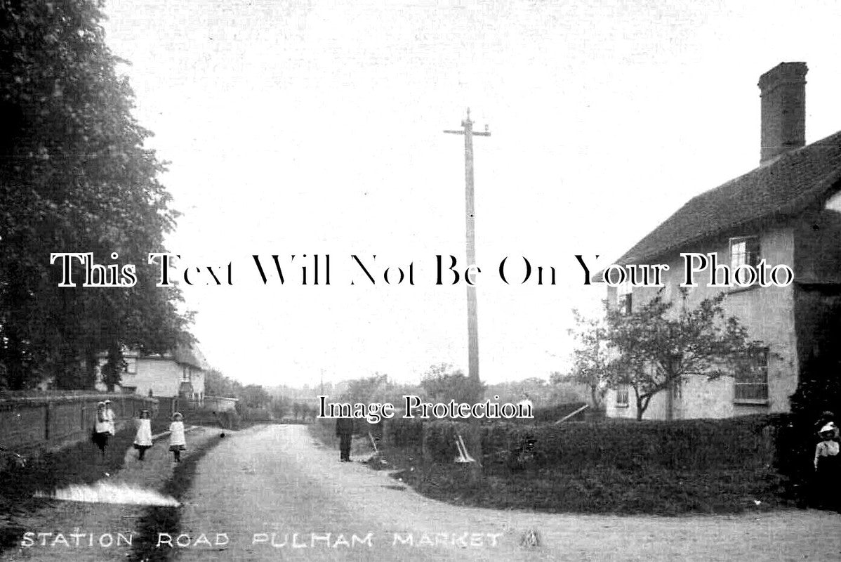 NF 3022 - Station Road, Pulham Market, Norfolk c1915