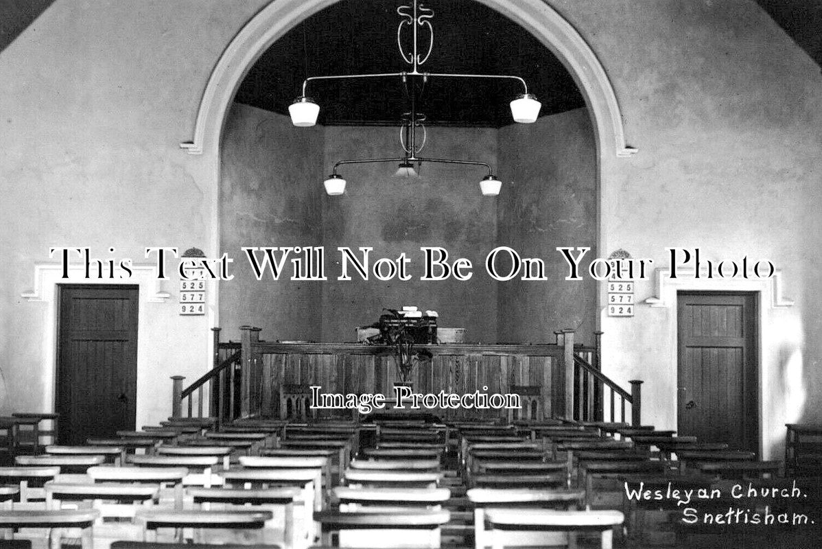 NF 3063 - Snettisham Wesleyan Church Interior, Norfolk