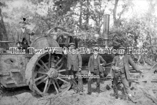 NF 3172 - Steam Traction Engine On Farm, Norfolk c1919
