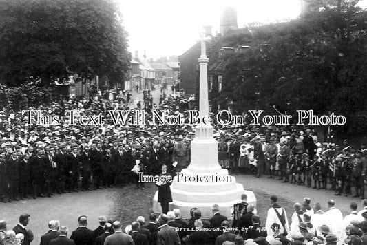 NF 3190 - Unveiling Attleborough War Memorial, Norfolk 1920