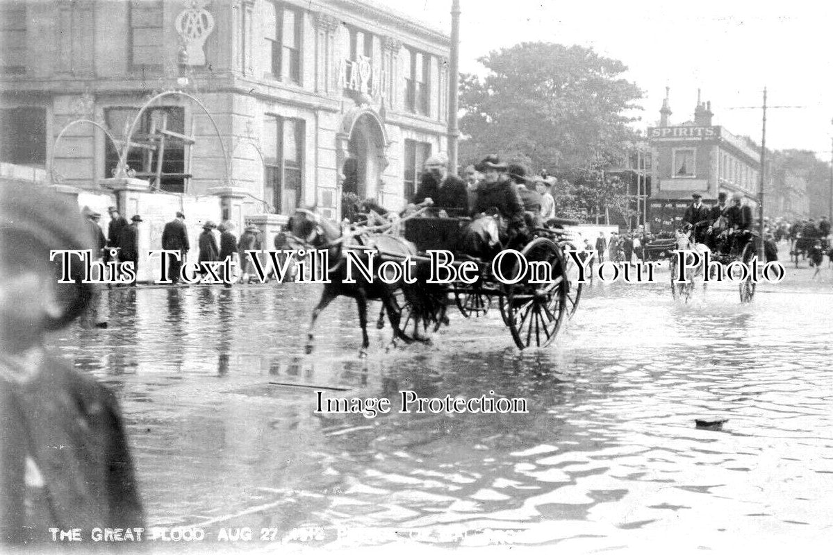 NF 3205 - Prince Of Wales Road, Norwich Floods, Norfolk 1912