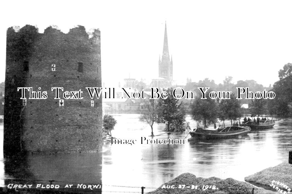 NF 3233 - Great Flood At Norwich, Norfolk 1912