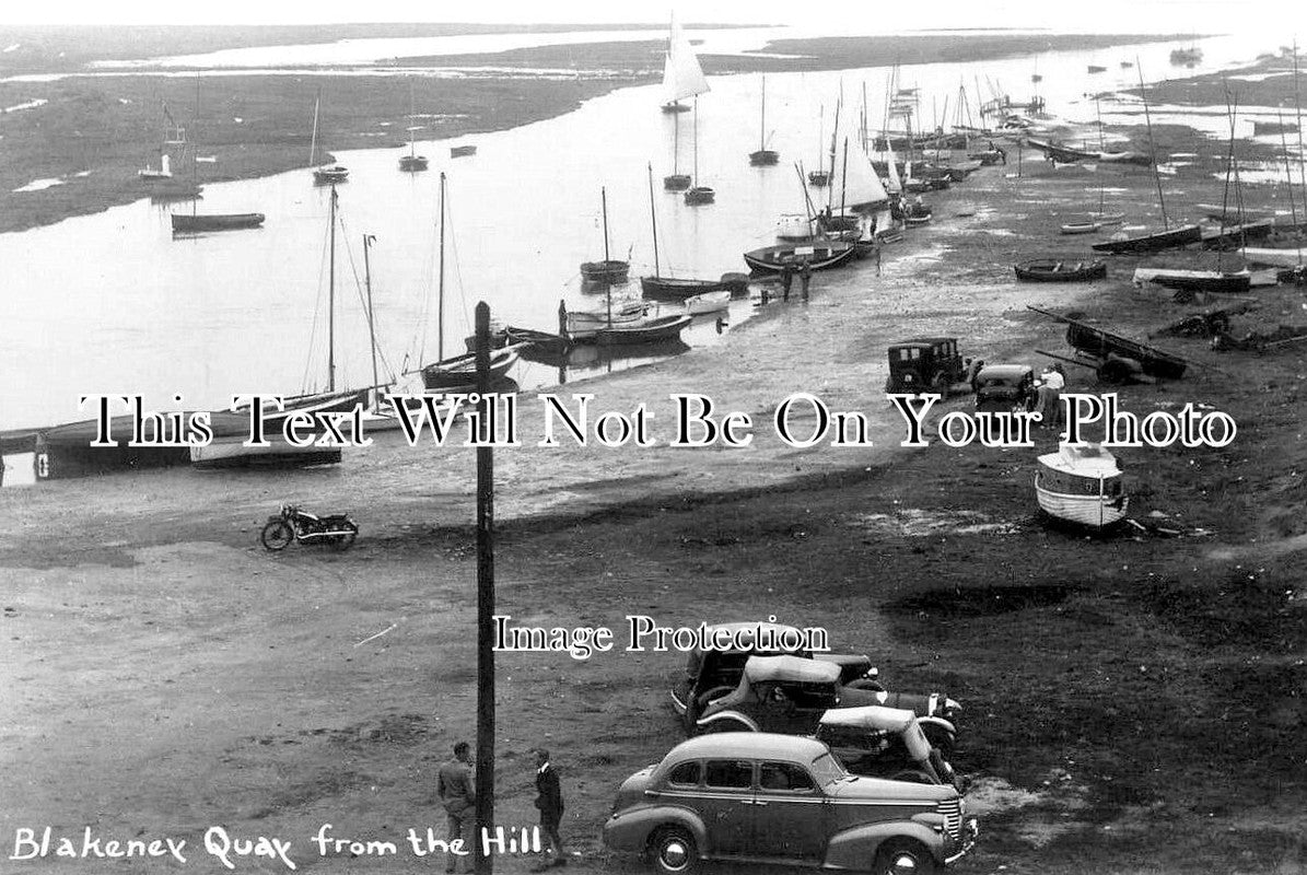 NF 3280 - Blakeney Quay From The Hill, Norfolk
