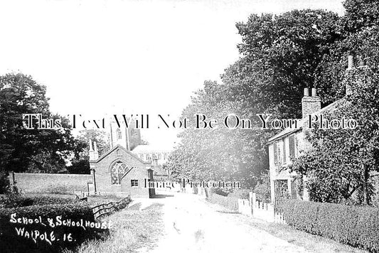 NF 3370 - School & School House, Walpole St Andrew, Norfolk c1907