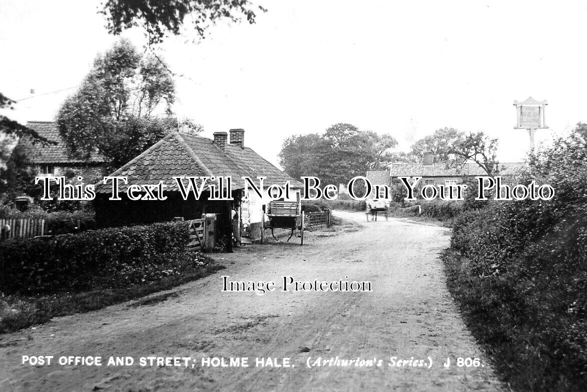 NF 3416 - Post Office & Street, Holme Hale, Norfolk